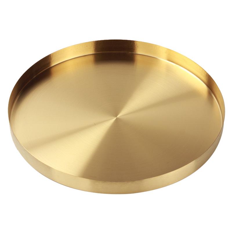 

Nordic Light Luxury Круглый чайный сервиз Поднос Металлический Поднос Для Хранения Ювелирных Изделий Модель Комнаты Поднос Для Хранения Фруктов Закусок Украшения