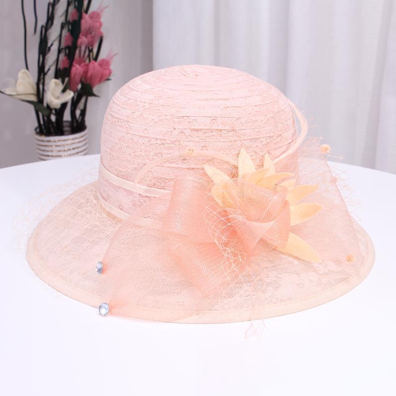 Vintage Summer Sun Hat with Bowknot - Fashionable Lace & Mesh Design, UV Protection, Perfect for Women's Outdoor Activities