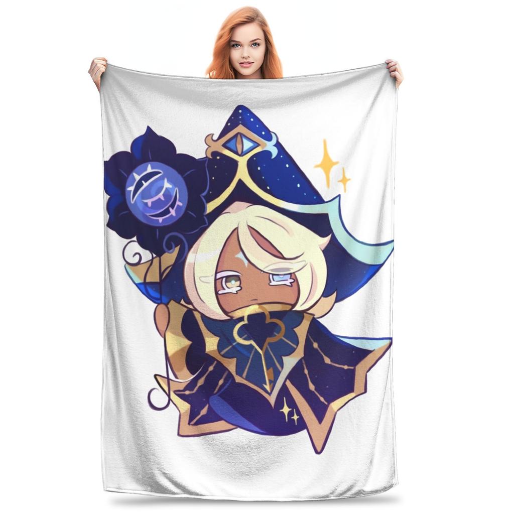 Pure Vanilla and Shadow Milk Blankets Cookie Run Kingdom Plush Awesome Warm Throw Blankets for Home Summer