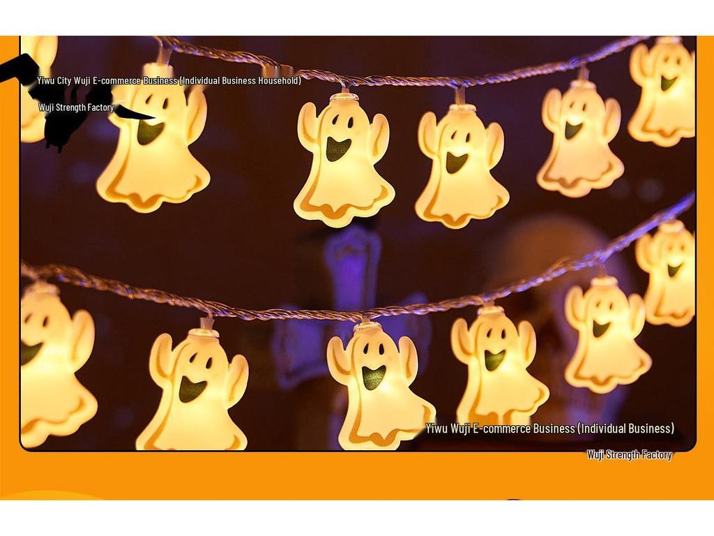 Light-Up Pumpkin String Lights for Halloween Decor and Party Ambiance