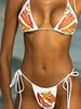 Women's Butterfly Print Halter Two-Piece Swimsuit - European and American Fashion, Hot Selling