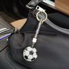 Rhinestone Football Keychain Pendant Sparking Soccer Car Key Ring