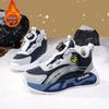 Boys' Winter 2025 Two-Layer Cotton Sports Shoes, Plus Velvet, Lightweight, Non-Slip, Waterproof, for Middle and Big Kids, Running and Basketball