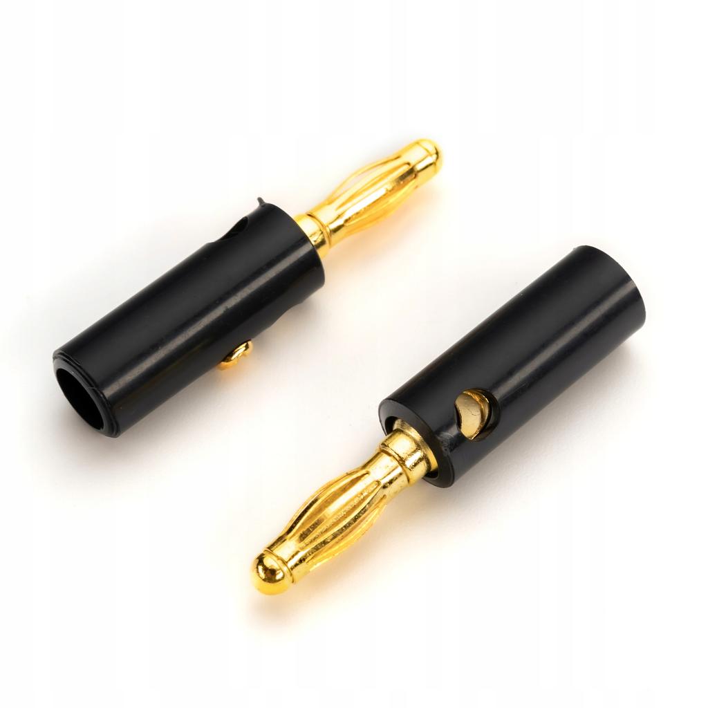 1x GOLD-PLATED BANANA SPEAKER PLUGS WITH SOCKET