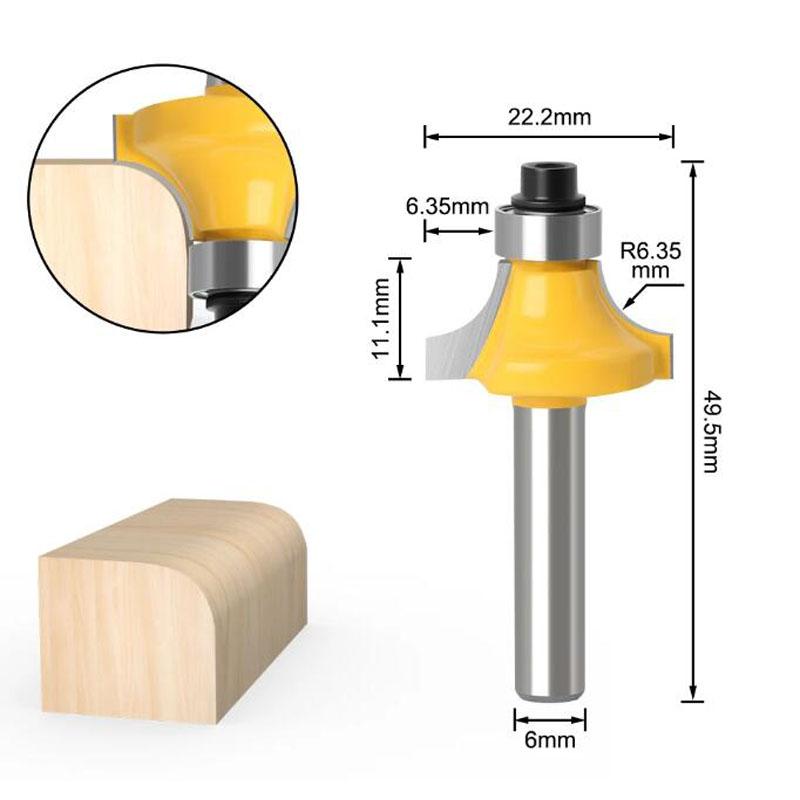 6mm Shank Woodworking Milling Cutter Trimming Machine Router Bit Bakelite Milling Engraving Machine for Woodwork Power Tools