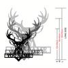 Custom Elk Head Metal Wall Sign Wedding Home Decor Personalized Name Art
