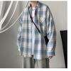 2024 Checkered Long Sleeved Shirt Ins Loose Shirt Men'S Summer Trend Versatile Casual Jacket