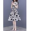 Floral Print Short Sleeve Dress for Petite Women