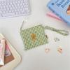5 Cute embroidery storage bag, change bag, portable earphones, sundries, sorting bag, lipstick jewelry, coin storage.