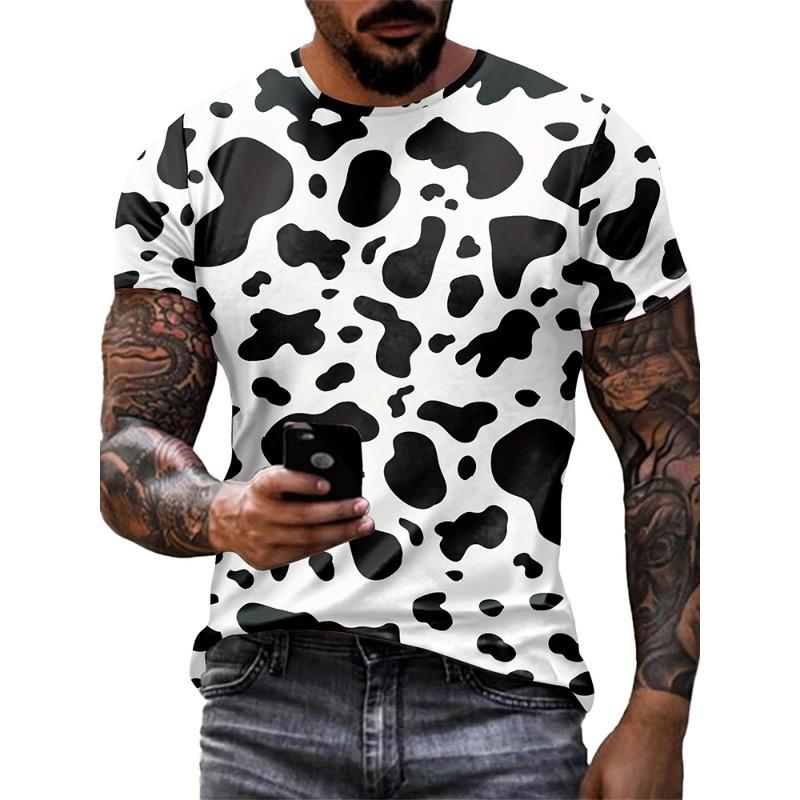 New Retro Style 3D Wolf Print Men's T-shirt Summer Daily Men's Casual T Shirt Outdoor Street Men Fashion Street Short Sleeve Tee