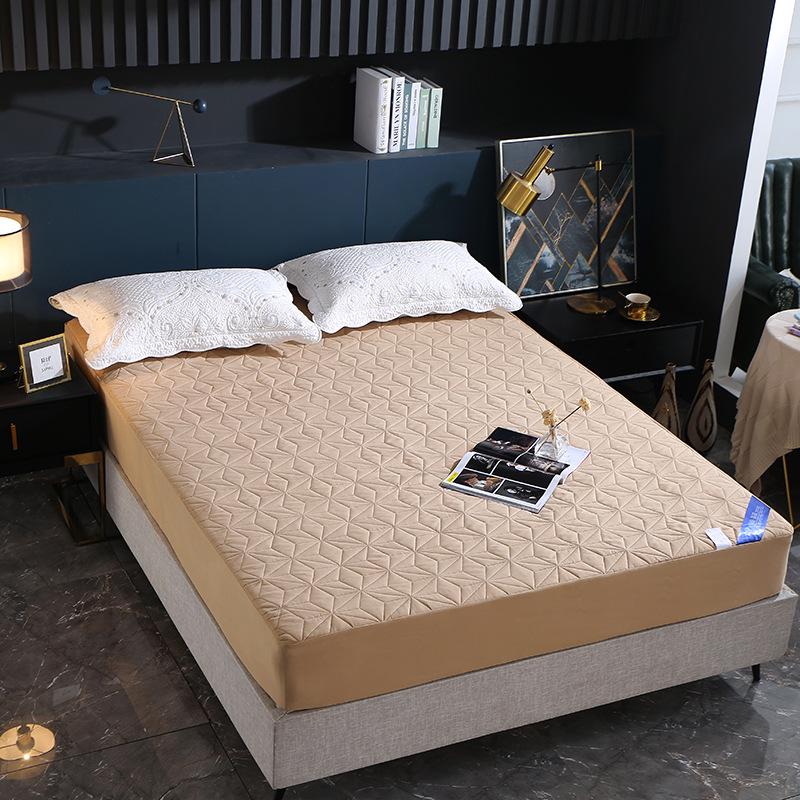 

Quilted Waterproof Fitted Mattress Protector - Urine & Dirt Proof for Simmons, Hotels & B&Bs 2 Matching Pillowcases