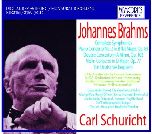 CD KARL SCHURICHT VIENNA PHILHARMONIC Brahms Complete Symphonies Concer MR21552159 MEMORIES REVERE Japan ObiClassical Used