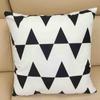 Square Nordic Pillow Case Double-sided Pillowcover Simple Fashion Black and White Geometric Pillow Car Sofa Office Bedside Back Cushion Cover
