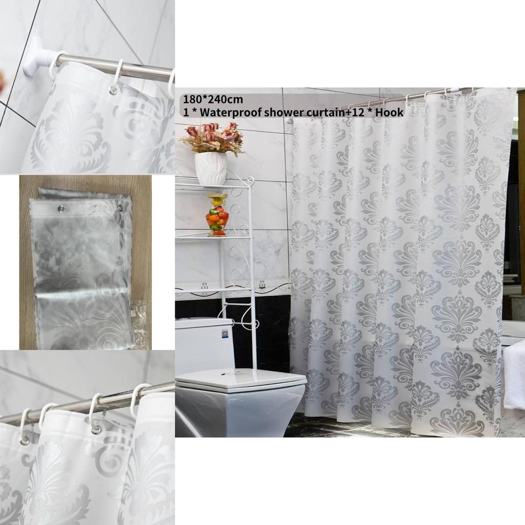 Vattentätt duschdraperi i PEVA i europeisk stil med geometriskt abstrakt mönster för badrumsdekor och present