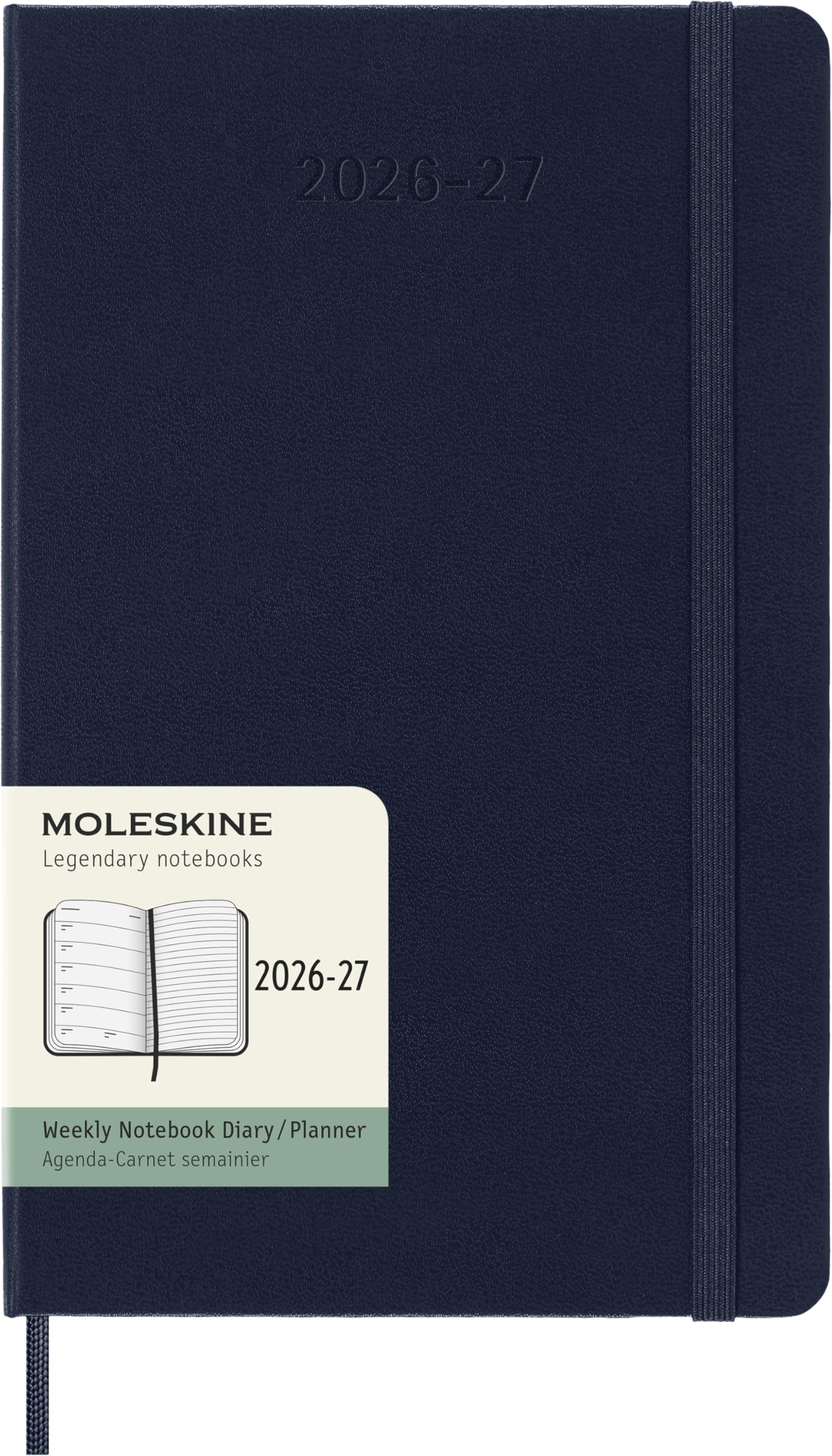 Moleskine 2026 Weekly July 18 Large Size x Sapphire DHB2018WN3Y27 Diary, Start, Months, (13cm 21cm), Hardcover, Blue,
