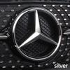 Silver Border Decoration For Mercedes Benz W204 2006-2012 B/V Class 2005-10 Car Front Grilled Star Emblem Logo