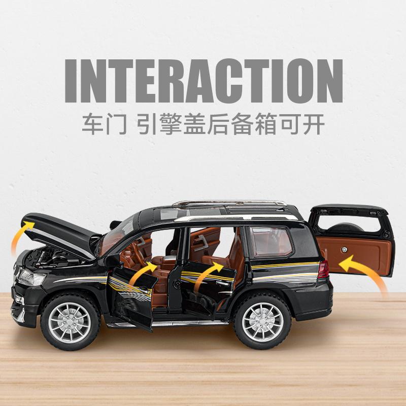 1:24 Toyota Prado Off Road SUV Alloy Metal Diecast Model Car High Simulation Children Collectibles Ornaments Holiday Present Toy