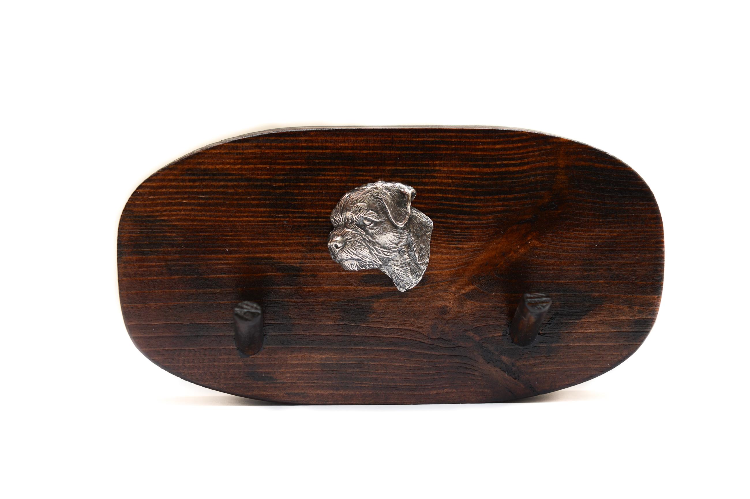 Border Terrier - accessory rack, dog medal rack, key hooks by Art-Dog marrone