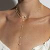 Minimalistischer achtzackiger Stern doppelreihiger Perlen-Choker-Halskette Vielseitiger Brautschmuck für Frauen