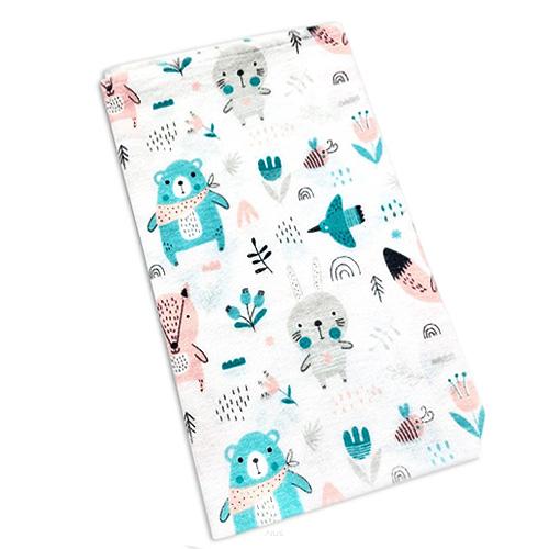 Animals blue flannel diaper