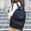 Camélia de Amour Damen-Businesstasche, Rucksack aus Nylon und echtem Leder, Perfekt für den Weg zur Arbeit oder zur Schule, Größe 115, SchwarzSchwarz