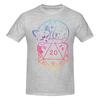 Funny D20 Cat Rainbow Dnd Dice Unisexs Printed Tshirt Unisex T Shirtshirt