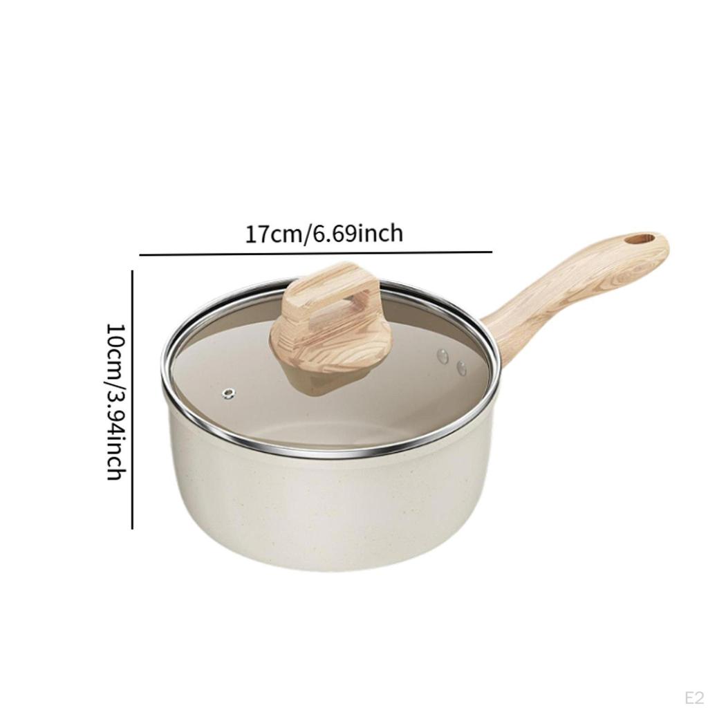 Milk Pan Butter Warmer Cookware Anti Scale Handle Infant Breakfast Pot Small Saucepan for Apartment