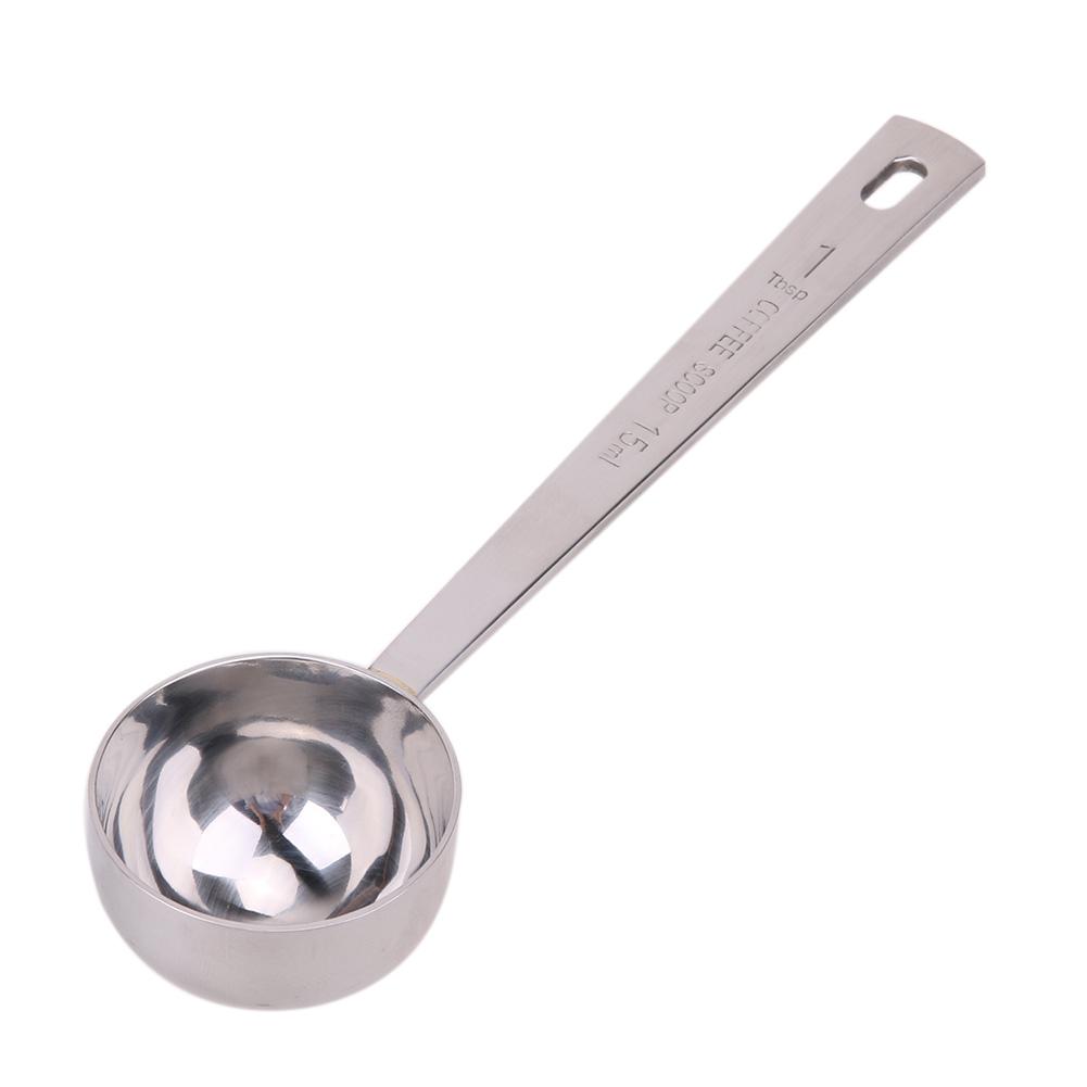 Verdikte Roestvrij Staal Gladde Lange Steel Tafel Lepel Melk Lepels 15ML/30ML Metalen Maatlepel Koffie Schep