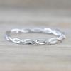 Twist Rope Ring, 18K Gold Plated With Zircon