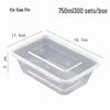 Disposable Rectangular Plastic Food Containers with Lids