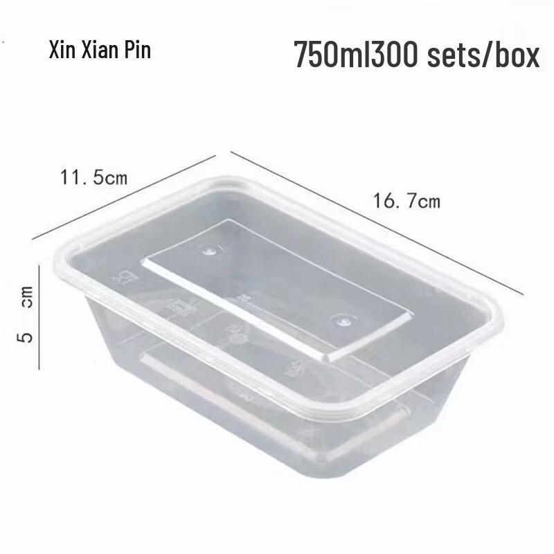 

Disposable Rectangular Plastic Food Containers with Lids