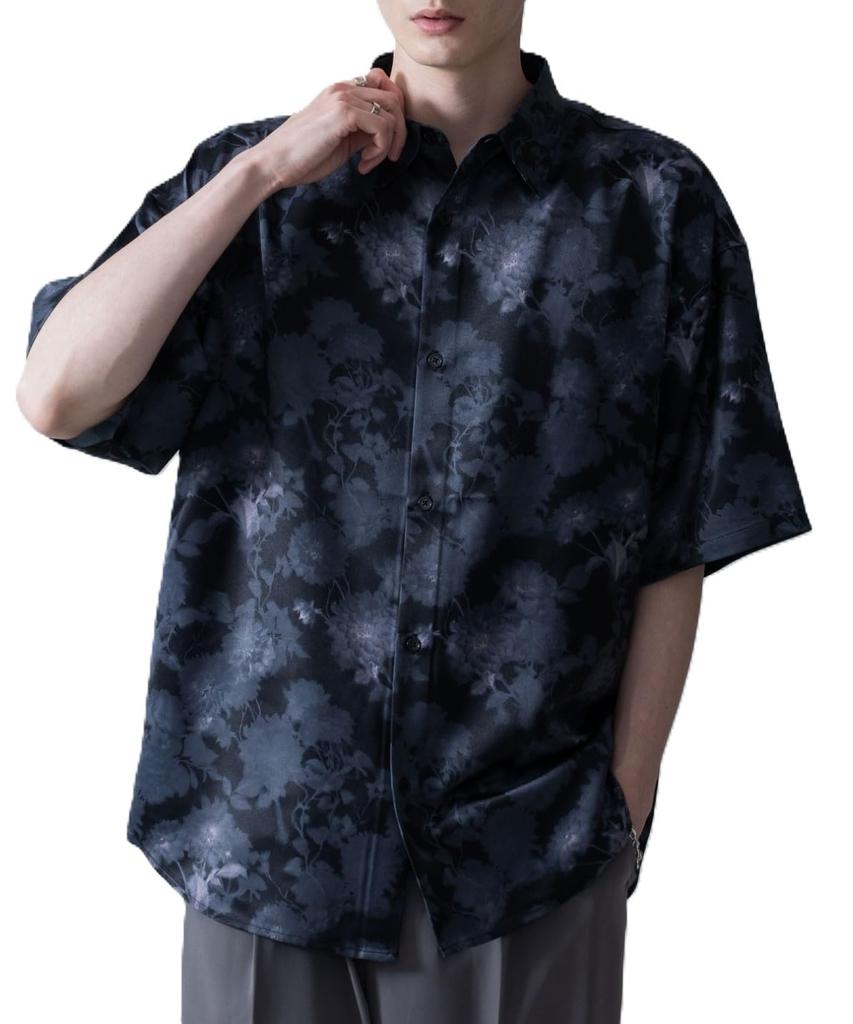 WEGO Amundsen Pattern Short Sleeve Big Summer Size Pattern 4 Men's Shirt, Print, Top, Gift, L,