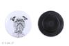 Griffon Bruxellois, Brussels Griffon – Magnet with a dog's pupil, exceptionally light – Design 01 | Art-Dog