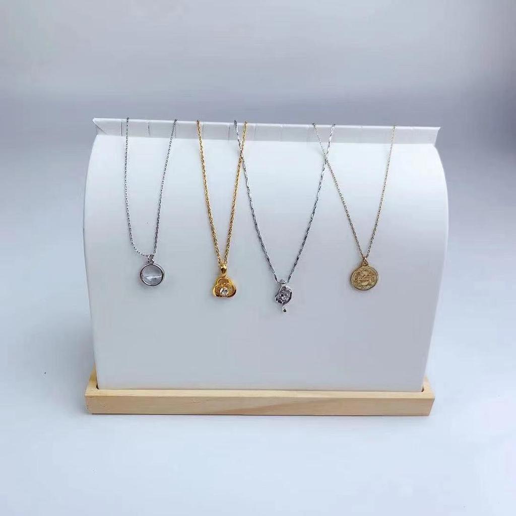 Solid Wood Jewelry Display Stand for Necklaces and Earrings