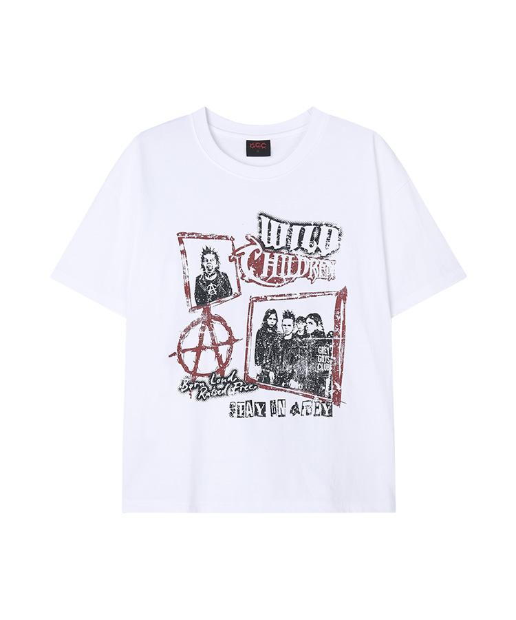 Geuleigaijeukeulleob Wild Children Graphic Short Sleeve T-Shirt White