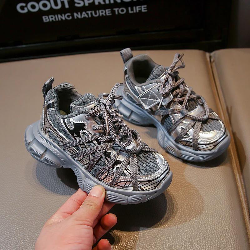 Children Basketball Shoes for Boys School Versatile Girl's Sneakers Fashion Chunky Non-slip Kids Causal Running Shoes Breathable