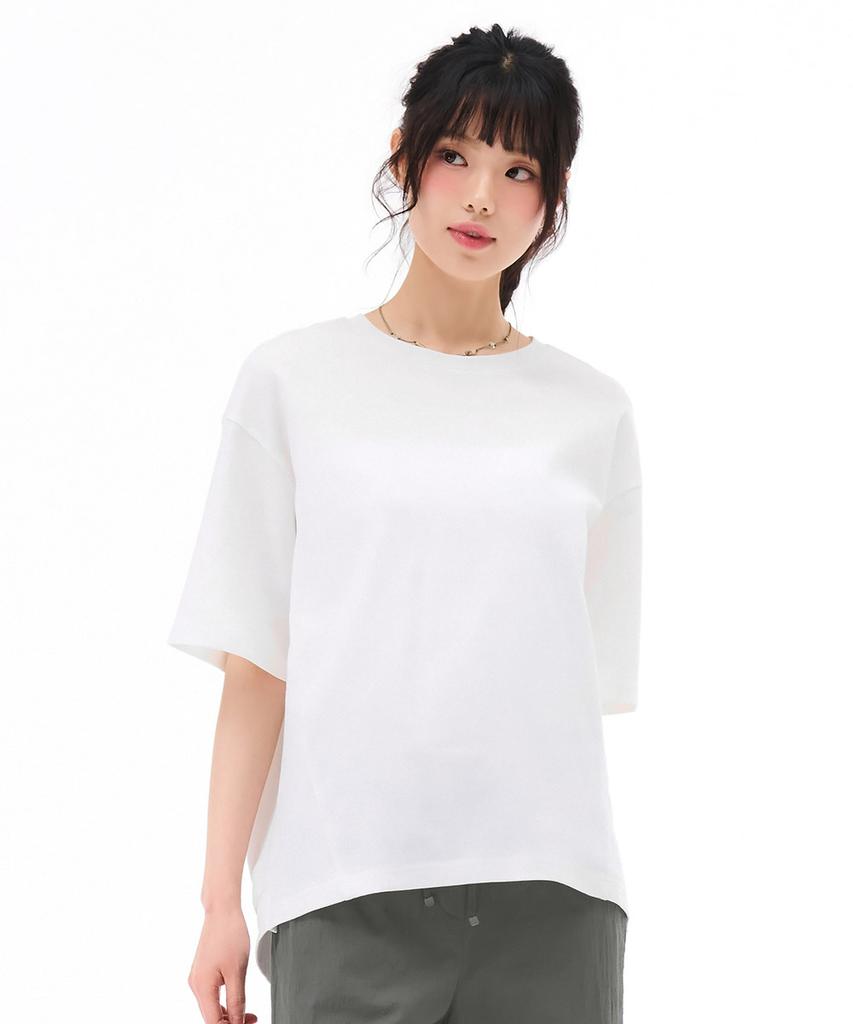 CHASECULT Women'S Loose Fit Short Sleeve T-Shirt - Ivory