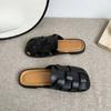 Hausschuhe Damen Neu Sommer Vintage Gewebt Hohl Sandalen Plateausandalen