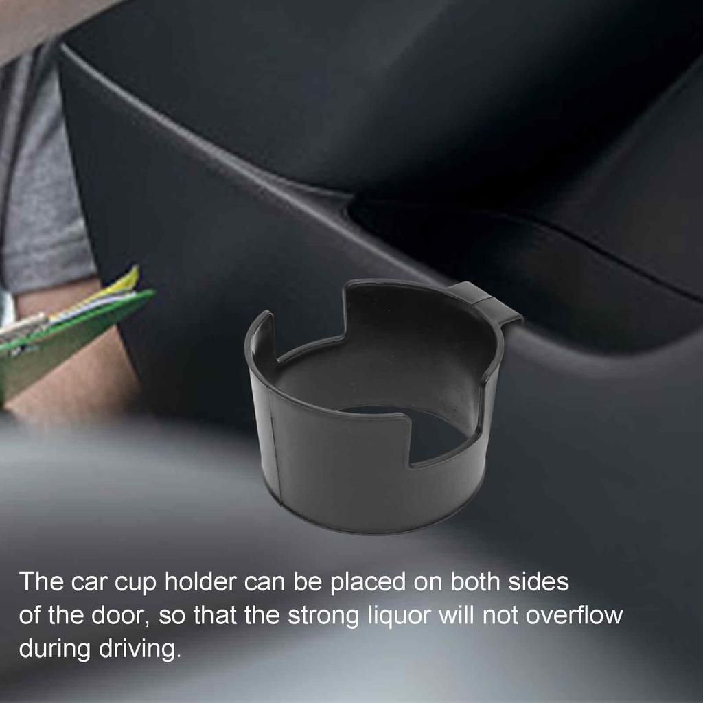 Car Door Cup Holder, Black ABS Drink Holder for Car, Cup Holder, Portable Black