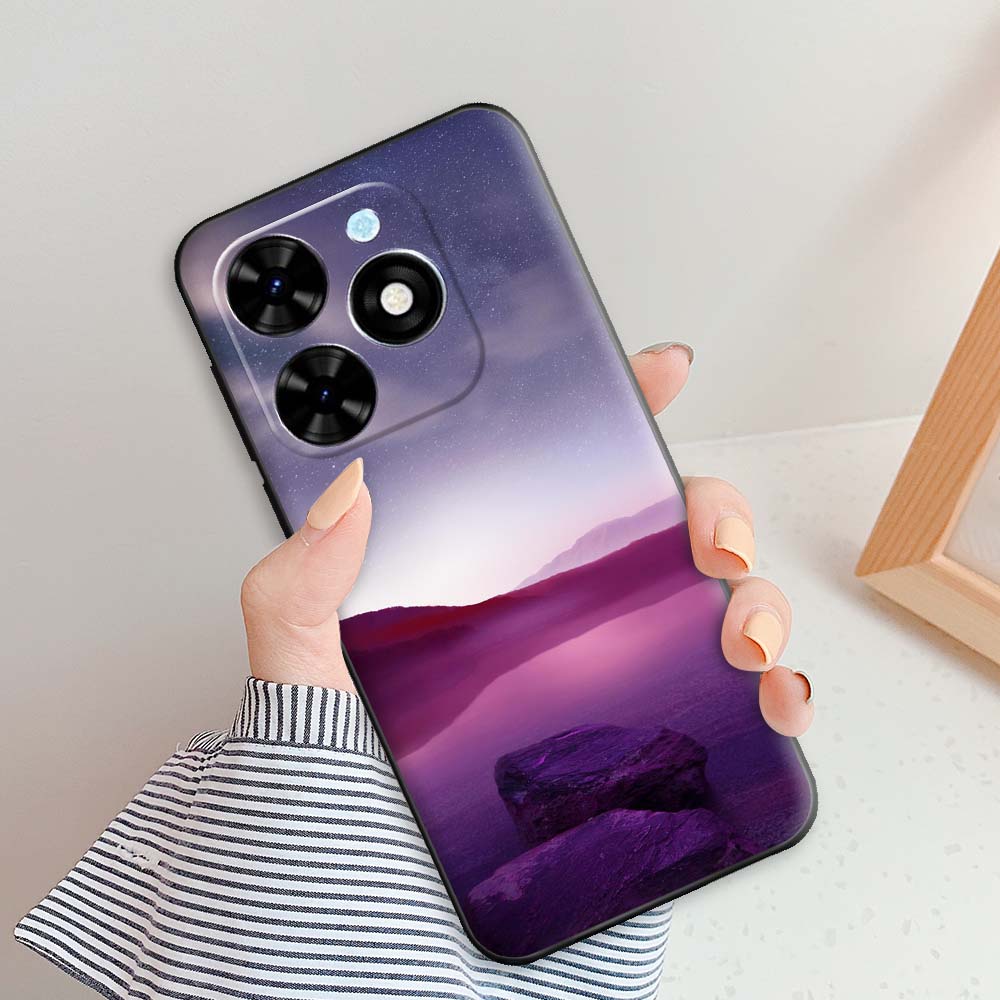 For Tecno Spark GO 2024 Case For Spark GO 2023 Cover Black Edge Soft Silicone Phone Cases For Spark GO 2022 Shell Bumper Funda