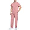 Men's Comfortable And Casual Solid Color Short Sleeved Pants Protective Suit Set