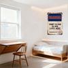 Vintage Grumpy Old Man Warning Metal Tin Sign - Distressed Rusty Blue White Warning Plaque with 'MEMORY LOSS & FLATULENCE' for M