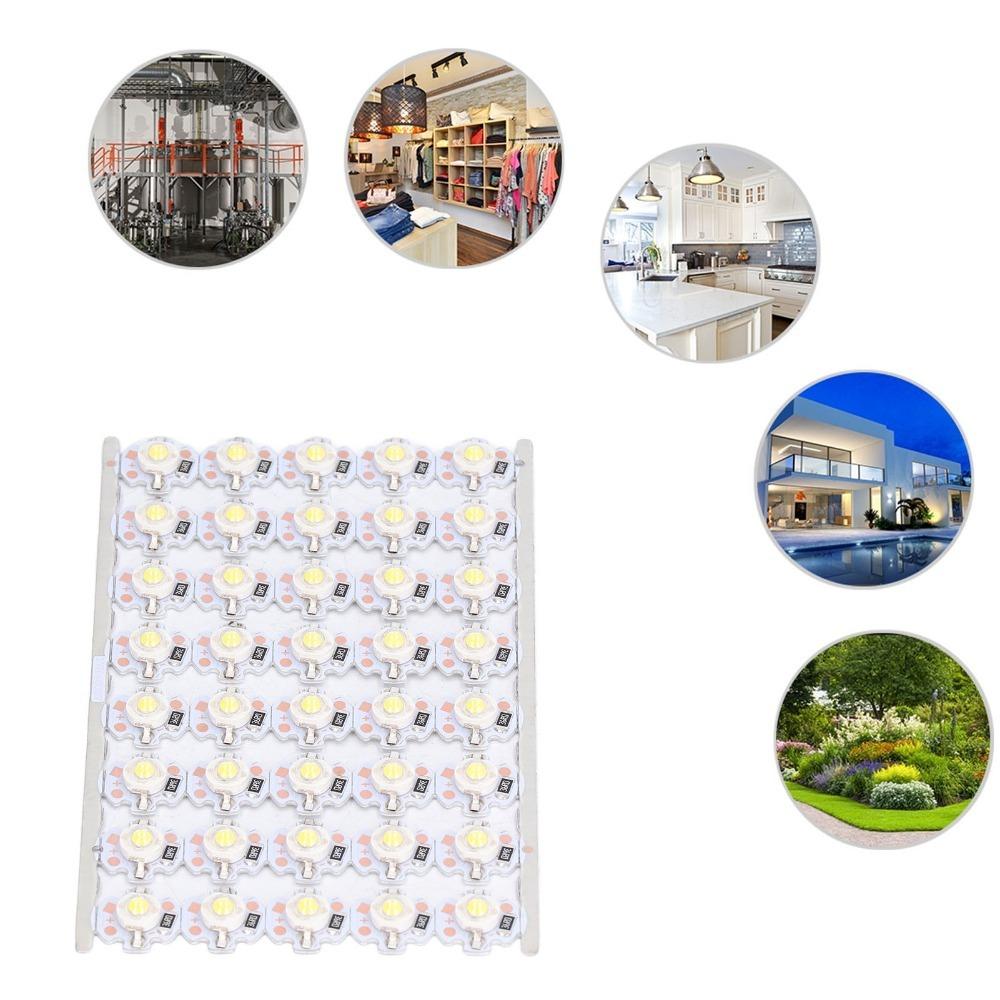 40pcs 1W LED Chip Bulb Aluminum Plate Light Source Chip Durable LED Lamp Beads  Automotive Lighting