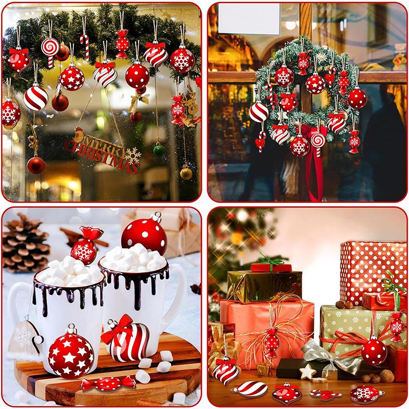 1 Set Mint Christmas Tree Decorations Vibrant Mint Christmas Party Supplies