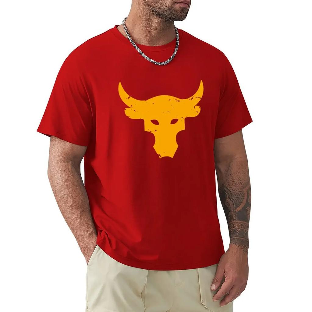 Koszulka Brahma Bull The Rock Project Siłownia Męska Z Okrągłym Dekoltem 100% Bawełna Koszulki T-shirt Top