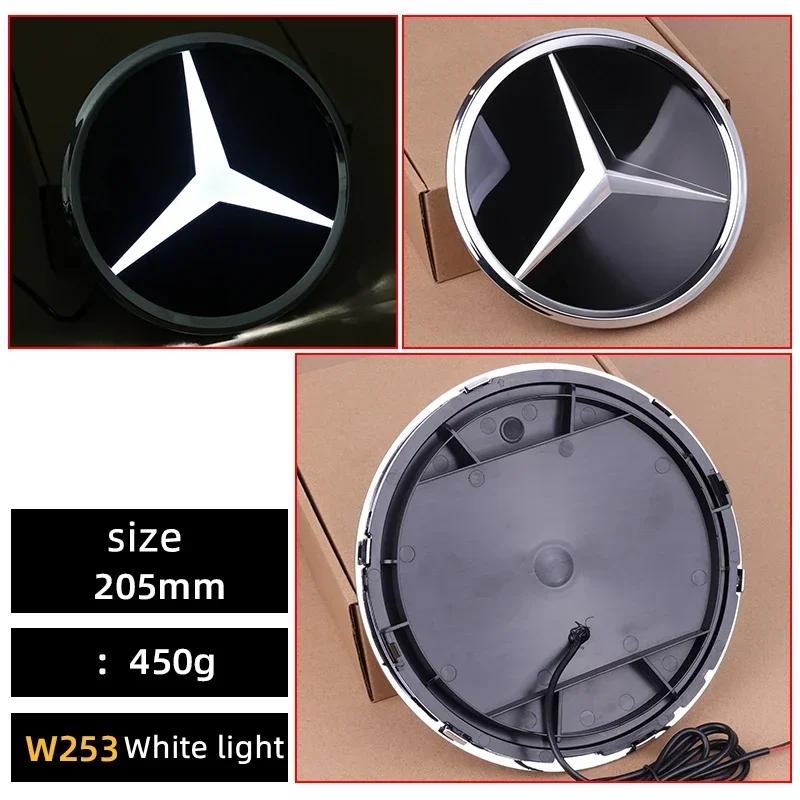 

2025 Hot Car Sticker Car Front Grilled Star Emblem LED Illuminated Logo White Light for Mercedes Benz c117 W204 W205 W213 W253