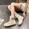 Hollow Long and Short Boots Women Go Out Fashionable Retro Mesh Boots Women Cool Boots New