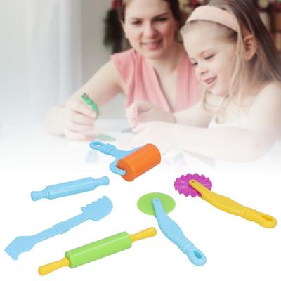 6pcs Clay Dough Tools Kit Art Clay Modeling Rollers Molds Cutters Tools Set For Children