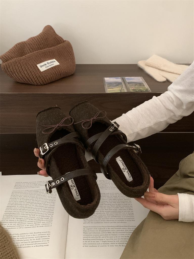 Koreańskie retro buty babci w panterkę pasek krzyżowy klamra kok płaskie buty na co dzień bajkowy styl lekkie usta buty Mary Jane