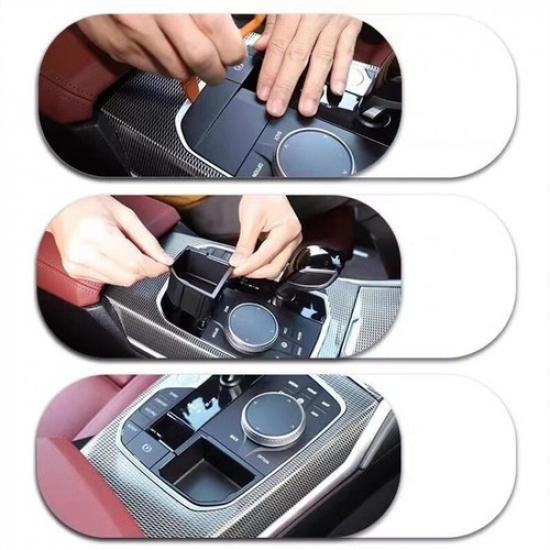 Matte Black ABS Car Console Gear Shift Panel Storage Box For BMW 3 X3 -